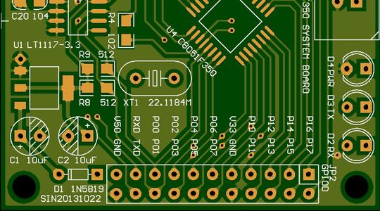 Definition of blind buried holes in PCB circuit boards.single sided pcb application